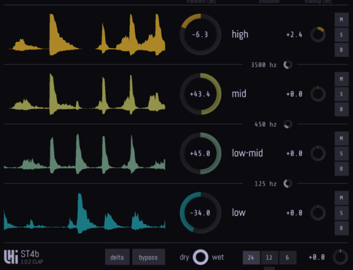 多频段瞬态整形器 – LHI Audio ST4b v1.0.3 WIN-KK音频资源网