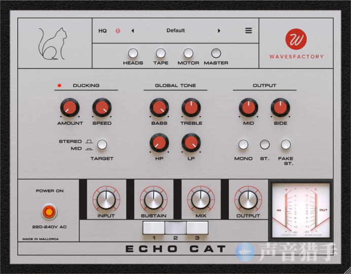 顶级磁带回声效果器!Wavesfactory Echo Cat v1.0.2 WIN版-KK音频资源网