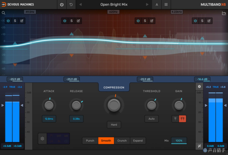 多段动态压缩插件!Devious Machines Multiband X6 v1.0.26 WIN版-KK音频资源网