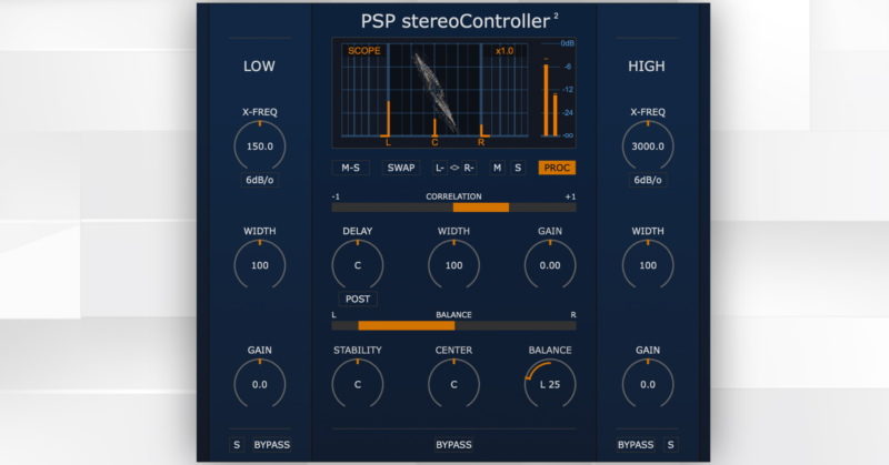 立体声校正工具!PSPaudioware PSP stereoContoller2 v2.0.0 WIN版-KK音频资源网