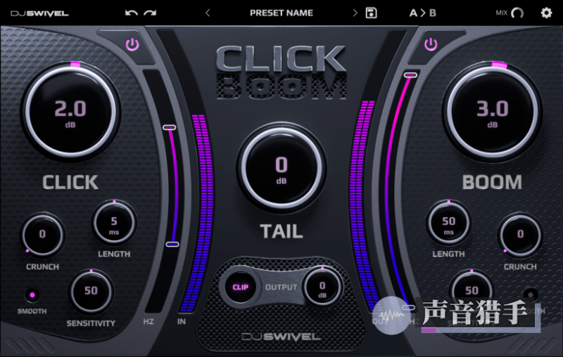 瞬态低音整形插件!DJ Swivel Click Boom v1.0.0 WIN&Mac-KK音频资源网
