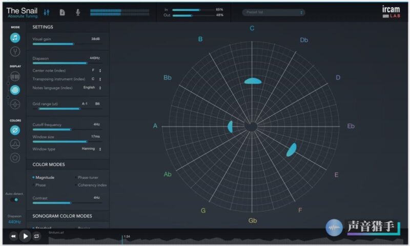 高精度频谱分析仪 Ircam Lab The Snail v1.4.1 WIN版-KK音频资源网