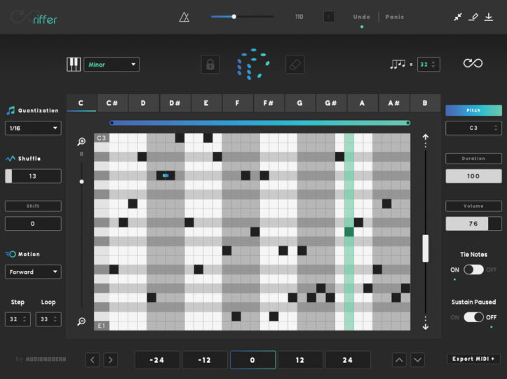 创意自动音序器 Audiomodern Riffer v. 3.1.1 WiN-KK音频资源网