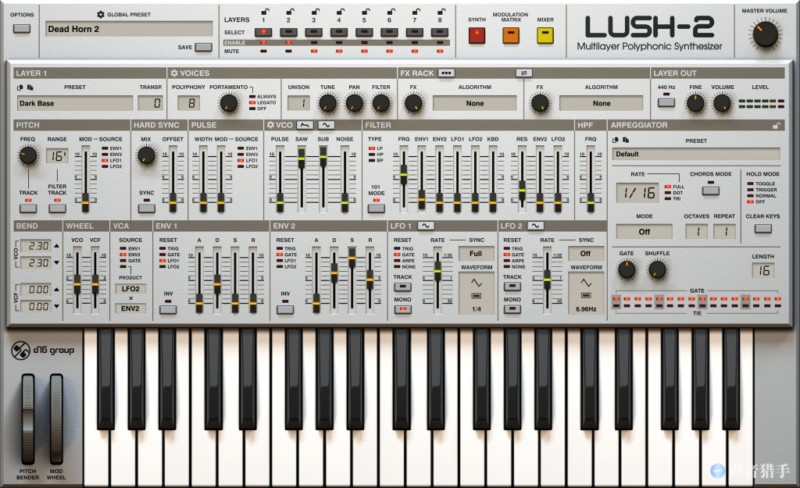 传奇合成器复刻!D16 Group Lush 2 v2.0.0 WIN版-KK音频资源网