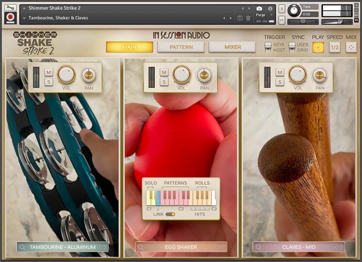 各种个性小打音色库 In Session Audio Shimmer Shake Strike 2 & Expansion Kontakt-KK音频资源网