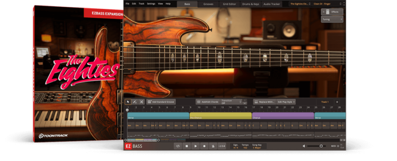 80年代的电子贝斯 Toontrack The Eighties EBX (SOUNDBANK)-KK音频资源网