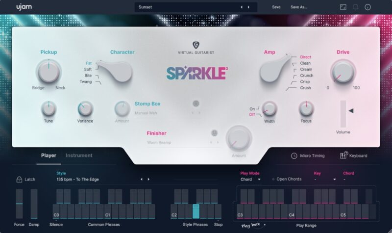 虚拟电吉他手二代！UJAM Virtual Guitarists SPARKLE2 v2.1.0 WIN版-KK音频资源网