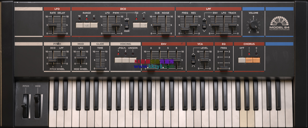 Model 84建模仿真合成器！Softube Model 84 Polyphonic Synthesizer v2.5.67 WIN版-KK音频资源网
