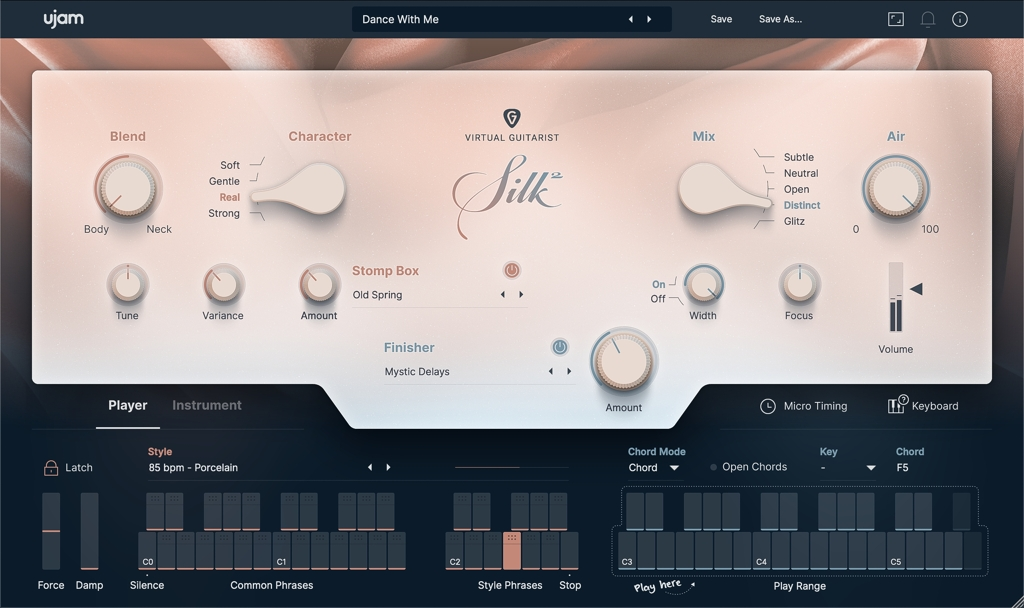 虚拟尼龙吉他手2代！UJAM Virtual Guitarist SILK 2 v2.2.0 MAC版-KK音频资源网