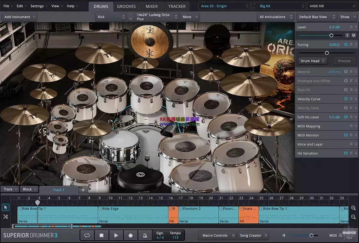 Toontrack Area 33 Origin SDX(音库)截图 Toontrack Area 33 Origin SDX(音库)截图