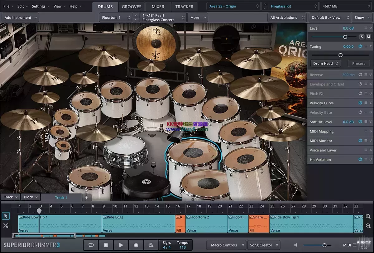 Toontrack Area 33 Origin SDX(音库)截图 Toontrack Area 33 Origin SDX(音库)截图