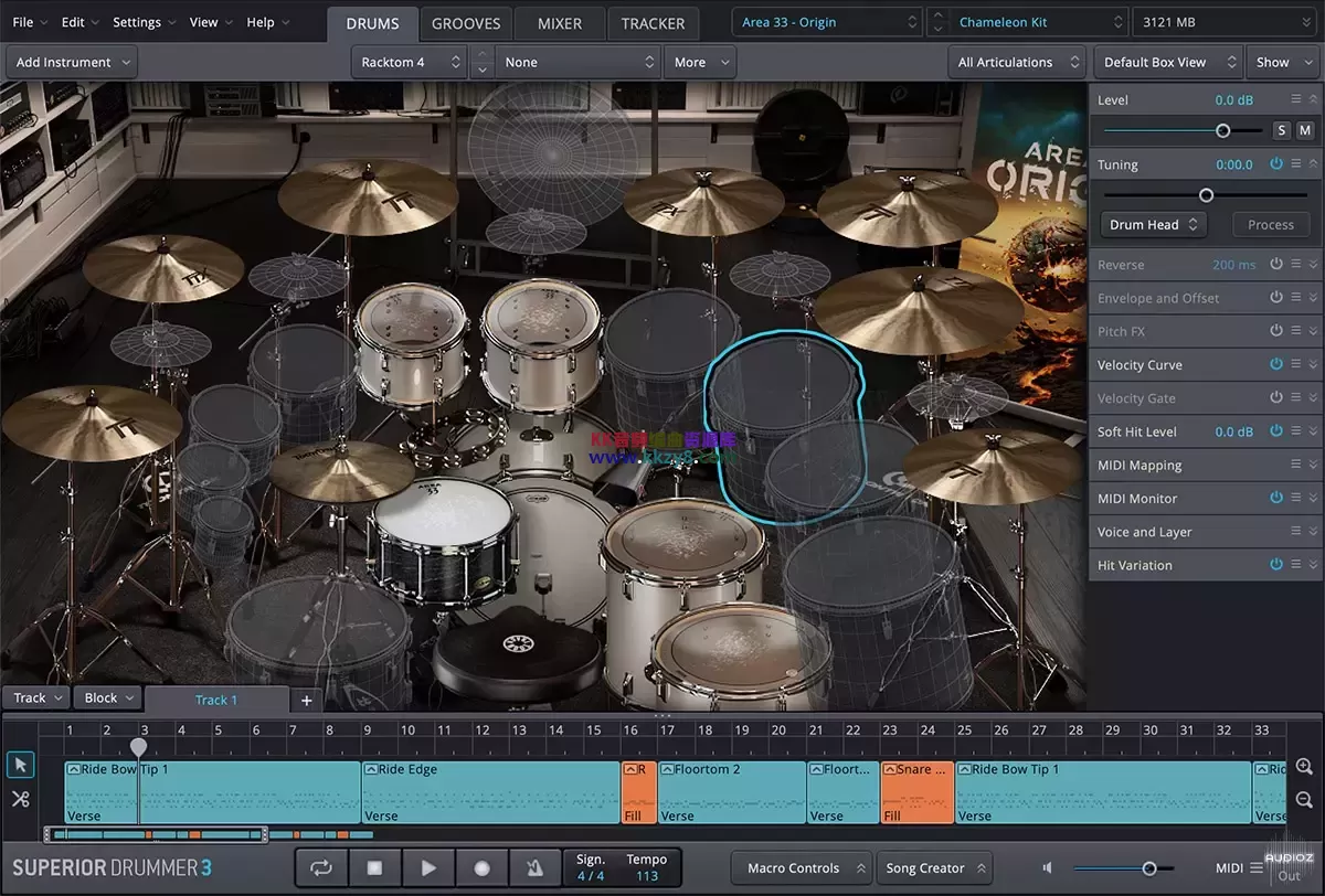 Toontrack Area 33 Origin SDX(音库)截图 Toontrack Area 33 Origin SDX(音库)截图