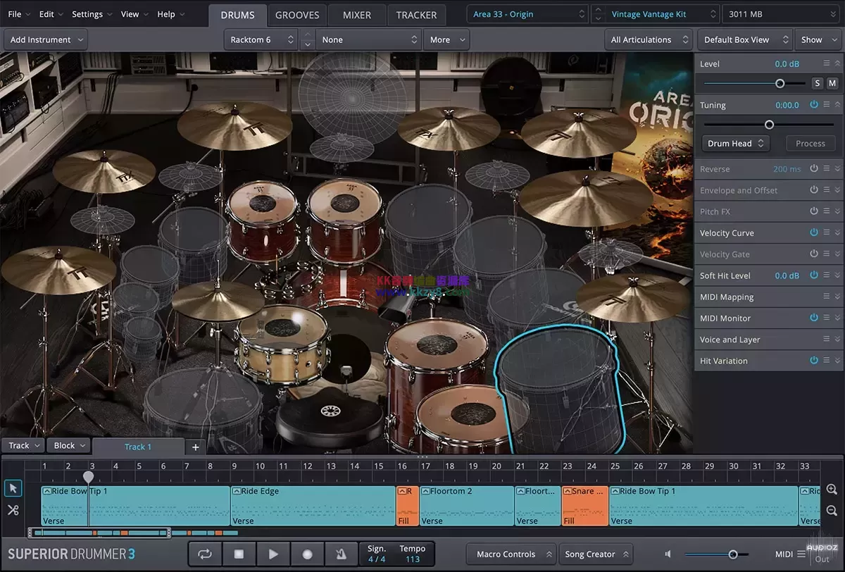 Toontrack Area 33 Origin SDX(音库)截图 Toontrack Area 33 Origin SDX(音库)截图