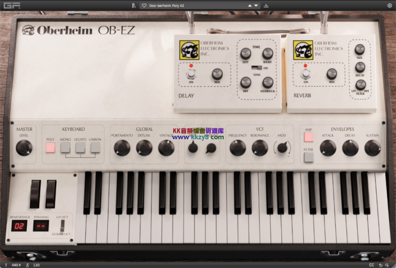 简约复音合成器!GForce OB-EZ v1.0.2 WIN&MAC-KK音频资源网