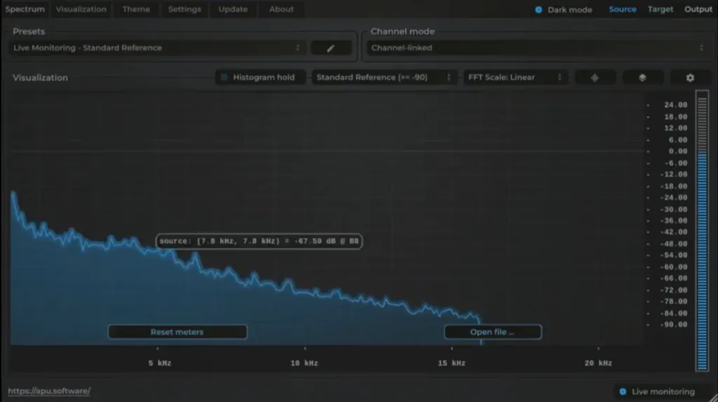 [频谱分析工具] APU Software Spectrum Analyzer v5.1.7 STANDALONE VST3 AU AAX [WiN, MacOSX]（64.5MB)-KK音频资源网