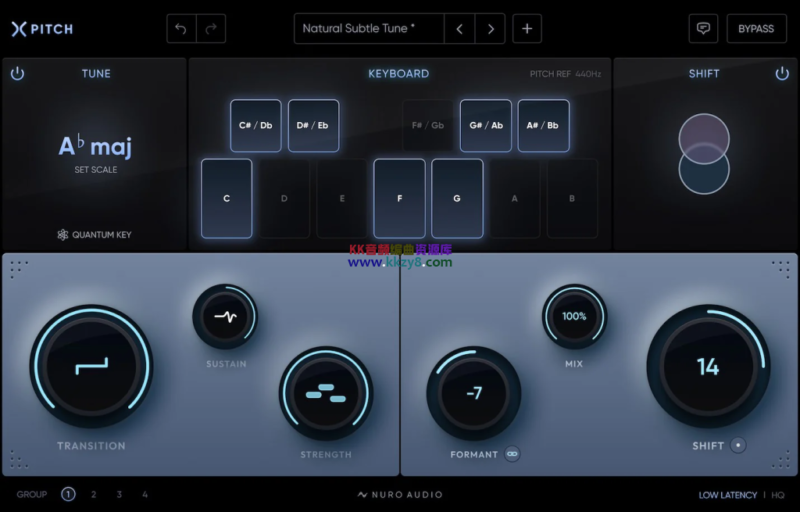 零延迟实时修音插件!Nuro Audio Xpitch v1.0.2 WIN&MAC-KK音频资源网