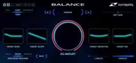 [智能自动曲线塑形均衡器] Zynaptiq BALANCE v1.0.2 [WiN]（47.7MB）-KK音频资源网