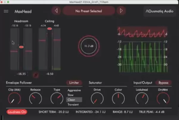 [终极峰值限制器]Aqusmatiq Maxhead v1.1.0 [WiN]（4.6MB）-KK音频资源网