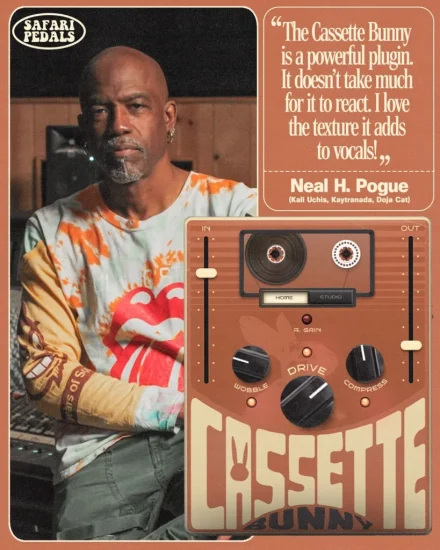 [复古风格磁带仿真插件]Safari Pedals Cassette Bunny v1.5.2025 [WiN]（24MB）-KK音频资源网