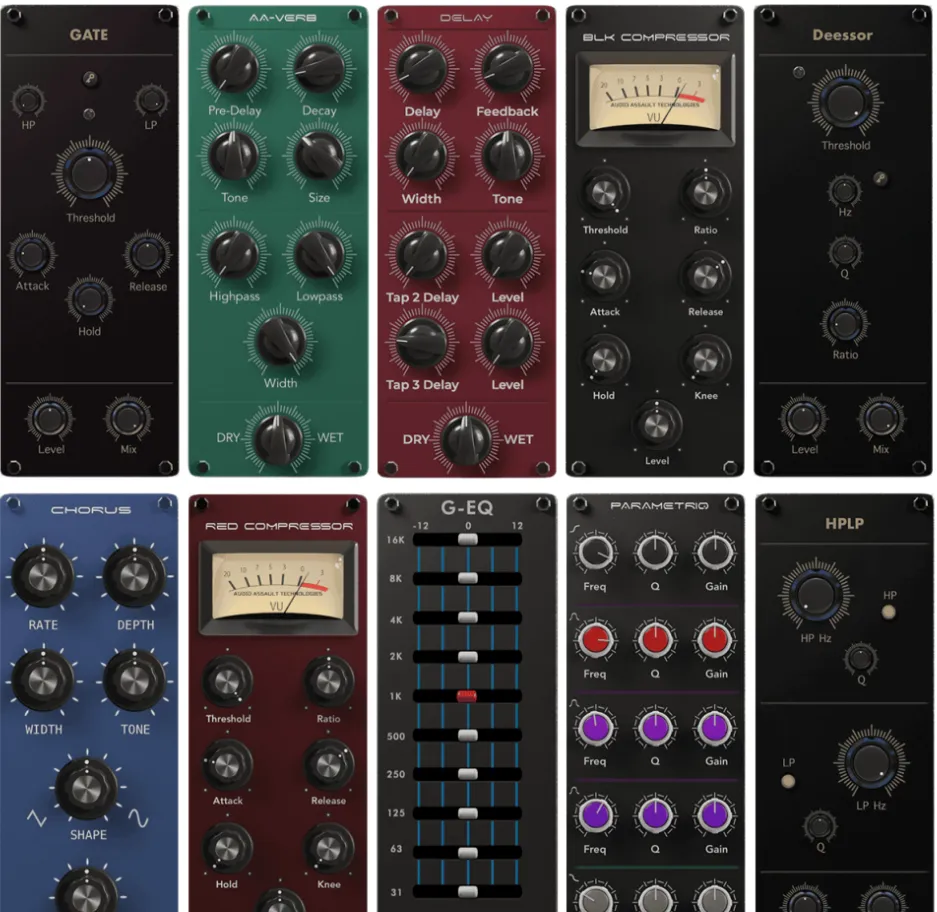 [一体化混音套件] Audio Assault Mix Locker (Modular Mixing Suite) Free Version v1.0.2 VST VST3 AU AAX STANDALONE [WiN, MacOSX，LiNUX ]（208MB）-KK音频资源网