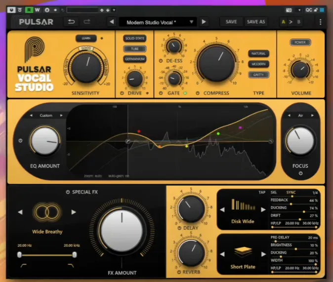 [一体化全能人声混音插件]Pulsar Vocal Studio v1.0.15 [WiN, MacOSX]（52.8MB+86MB)-KK音频资源网