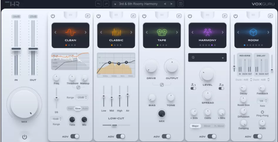 [更新：终极一站式人声混音套件] THR VoxGuru v1.1.2-BUBBiX [WiN]（40.4MB）-KK音频资源网