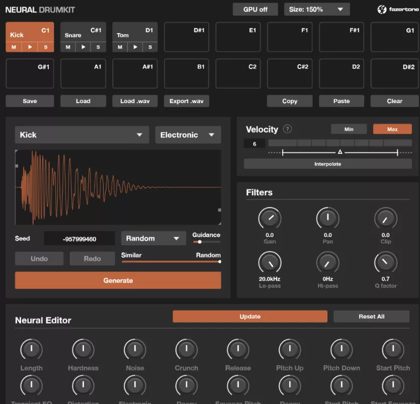 [AI驱动鼓机生成器] Fazertone Neural Drumkit Lite (AI-Powered Drum Machine Generator) v0.08 VST3 AU [WiN, MacOSX]（872MB)-KK音频资源网