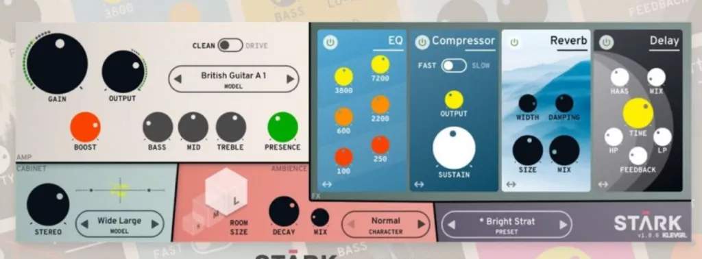 [放大器模拟器]Klevgrand STARK v1.2.3 [WiN]（14MB）-KK音频资源网