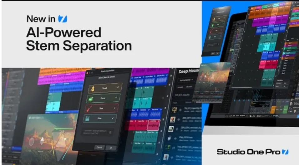 [AI智能音频分离插件]PreSonus Studio One Stem Separation v1.1.1 [WiN]（1.48GB）-KK音频资源网