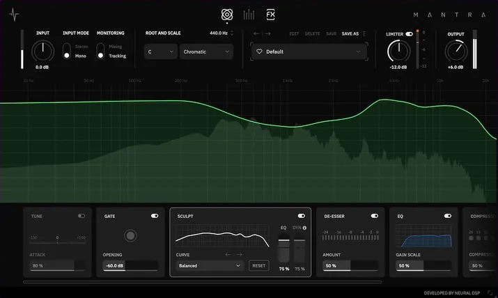 [一站式智能人声处理器] Neural DSP Mantra v1.0.1 U2B [MacOSX/WIN]（152MB+47MB）-KK音频资源网